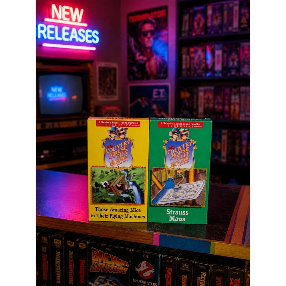 2 VHS Country Mouse & City Mouse‎ Movies, TESTED